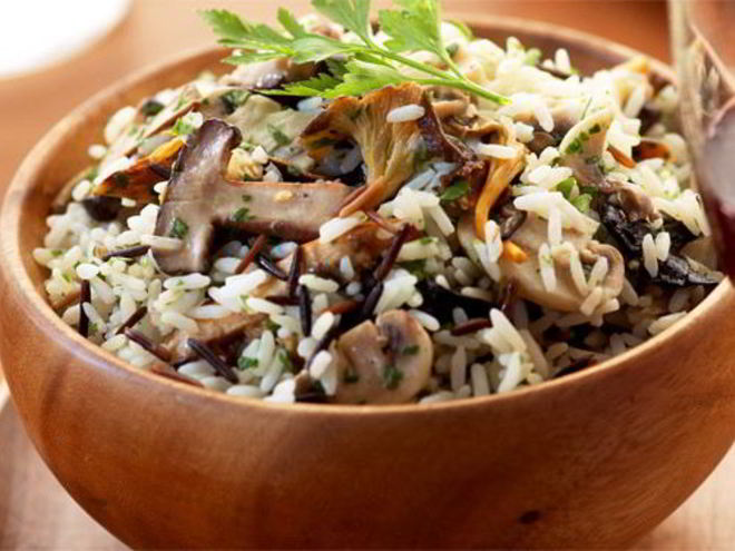 Рецепт жареного риса с грибами