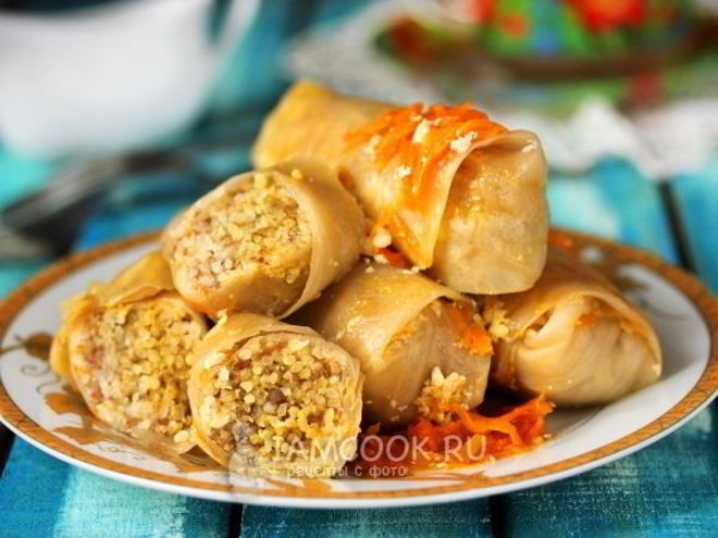 Рецепт голубцов с фаршем и пшеном в мультиварке