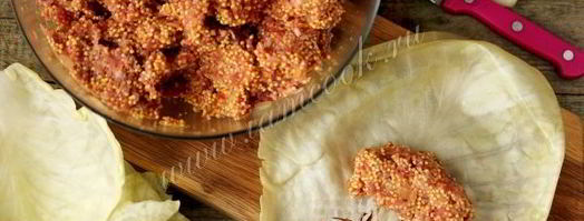 голубцы с фаршем и пшеном в мультиварке. Шаг 7