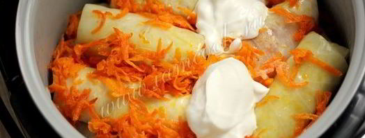 голубцы с фаршем и пшеном в мультиварке. Шаг 9