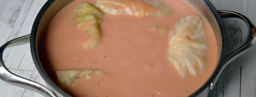 голубцы с фаршем и рисом в кастрюле. Шаг 16