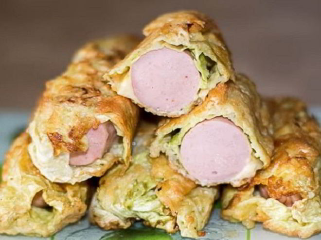 Рецепт голубцов с сосисками