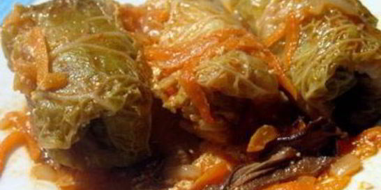 Голубцы в листьях савойской капусты