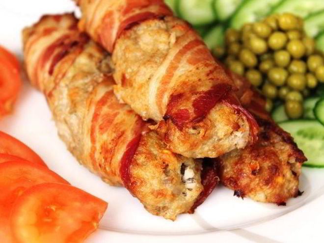 Рецепт кебаба — ленивых голубцов в беконе