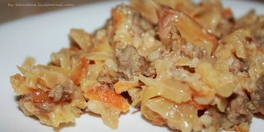 Ленивые голубцы на молоке в мультиварке