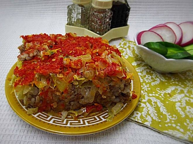 Рецепт ленивых голубцов с болгарским перцем