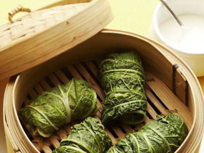 Рецепт паровых голубцов из пекинской капусты