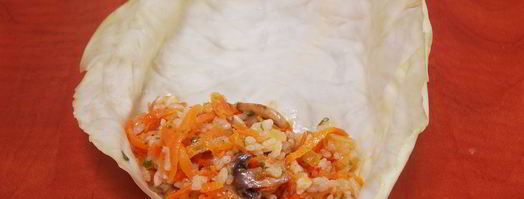 постные голубцы с овощами и шампиньонами. Шаг 7