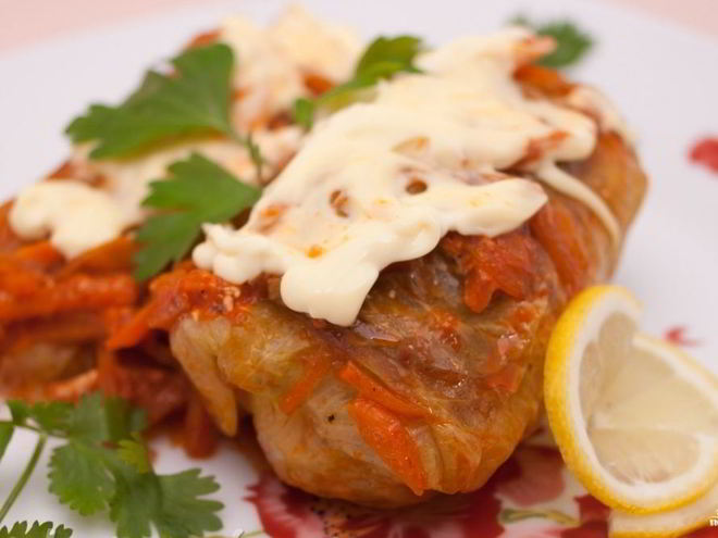 Рецепт тушеных голубцов