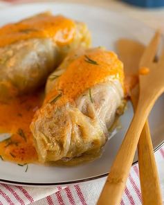 Замороженные голубцы в микроволновке