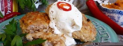 запеченные ленивые голубцы с квашеной капустой. Шаг 12