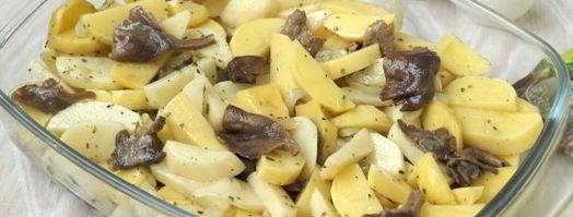 лисички с картошкой в духовке. Шаг 8