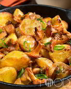 Лисички жареные с картошкой