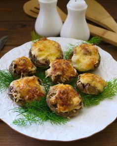 Начиненные грибы в духовке