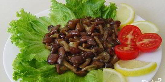 Опята жареные