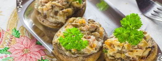 шампиньоны, фаршированные креветками. Шаг 10