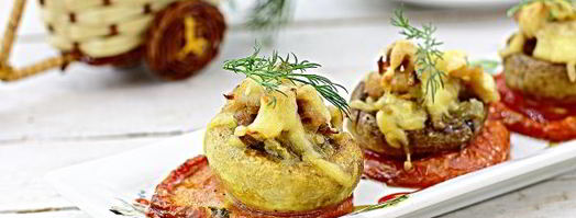 шампиньоны фаршированные курицей и сыром. Шаг 10