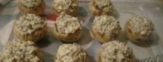 шампиньоны, фаршированные курицей. Шаг 5