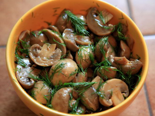 Рецепт шампиньонов по-гречески