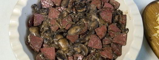 шампиньоны с колбасой. Шаг 6