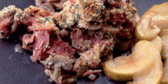 Шампиньоны с окороком