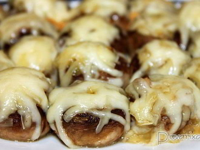 Рецепт шампиньонов, запеченных с сыром