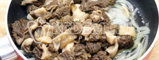 сморчки жареные с картофелем. Шаг 7