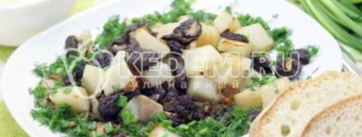 сморчки жареные с картофелем. Шаг 11