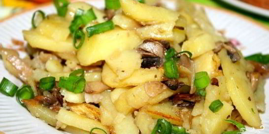 Сморчки, жареные с картошкой