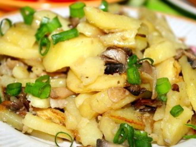 Рецепт сморчков, жареных с картошкой