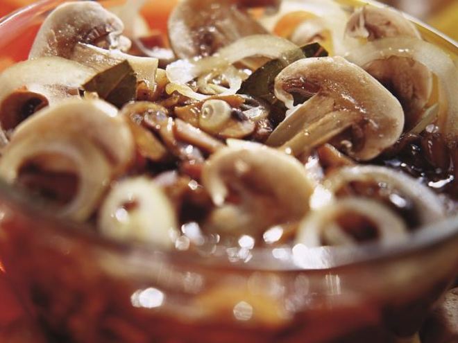 Рецепт соленых шампиньонов