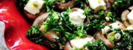 запеченные грибы с сыром бри. Шаг 5