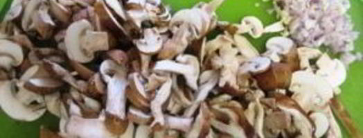 жареные грибы с макаронами. Шаг 3