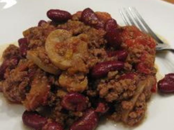 Рецепт гуляша из фарша и консервированной фасоли