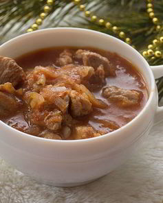 Гуляш из свиного окорока