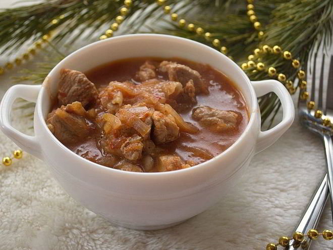 Рецепт гуляша из свиного окорока