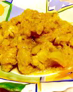 Куриный гуляш с тыквой и яблоком