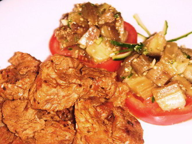 Рецепт мадьярского гуляша с баклажанной закуской