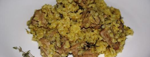 томленый в сельдерее гуляш с булгуром. Шаг 13