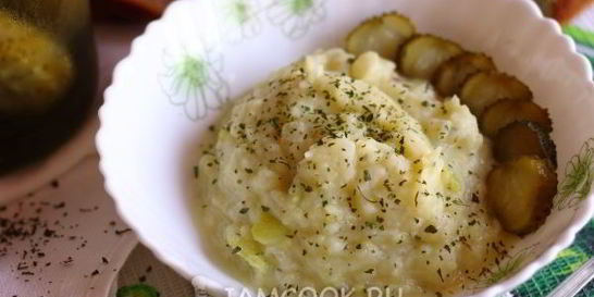 Картофельно-кабачковое пюре с сыром