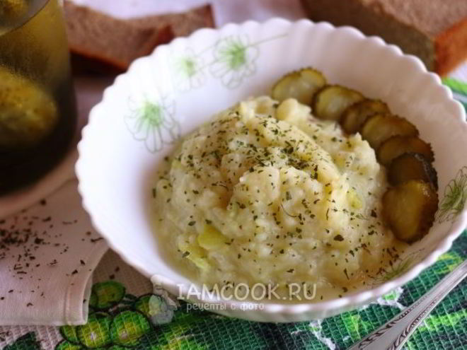 Рецепт картофельно-кабачкового пюре с сыром