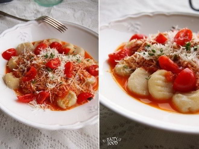 Рецепт картофельных ньокков с острым томатным соусом