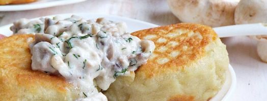 картофельные котлеты с грибным соусом. Шаг 6