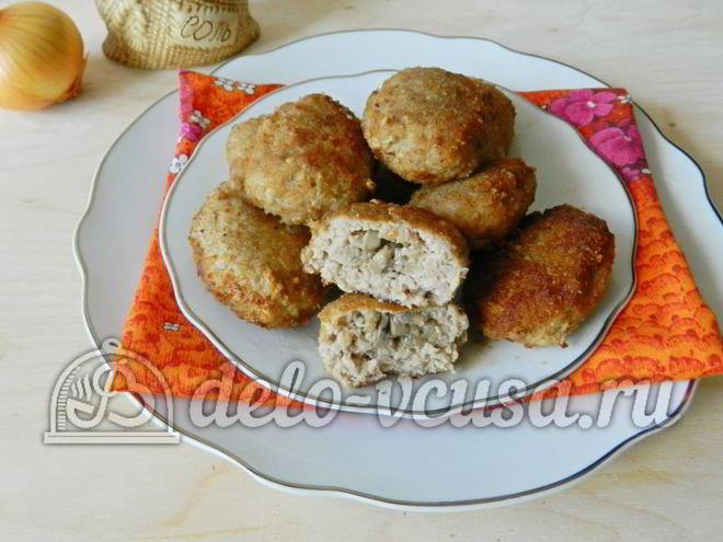 Рецепт котлет с грибами