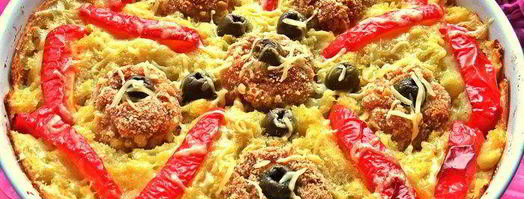 запеченное пюре с котлетами. Шаг 9