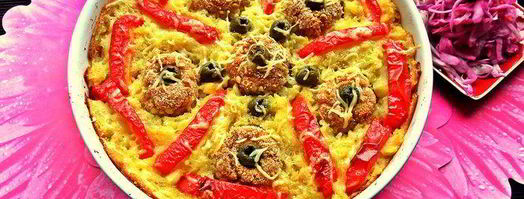 запеченное пюре с котлетами. Шаг 10