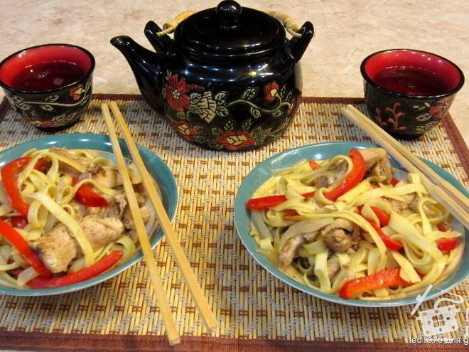Рецепт куриной лапши по-китайски