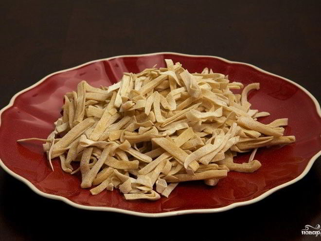 Рецепт лапши домашней