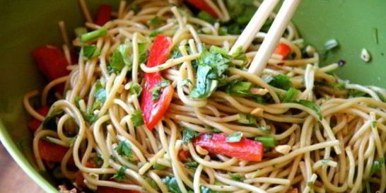 Лапша с овощами