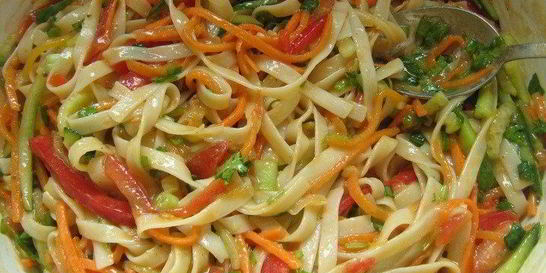 Лапша удон с овощами